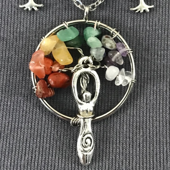 “Gaia: Mother Earth" Terra Greek Roman Goddess Handmade Mythology Necklace, Tree - Picture 4 of 16